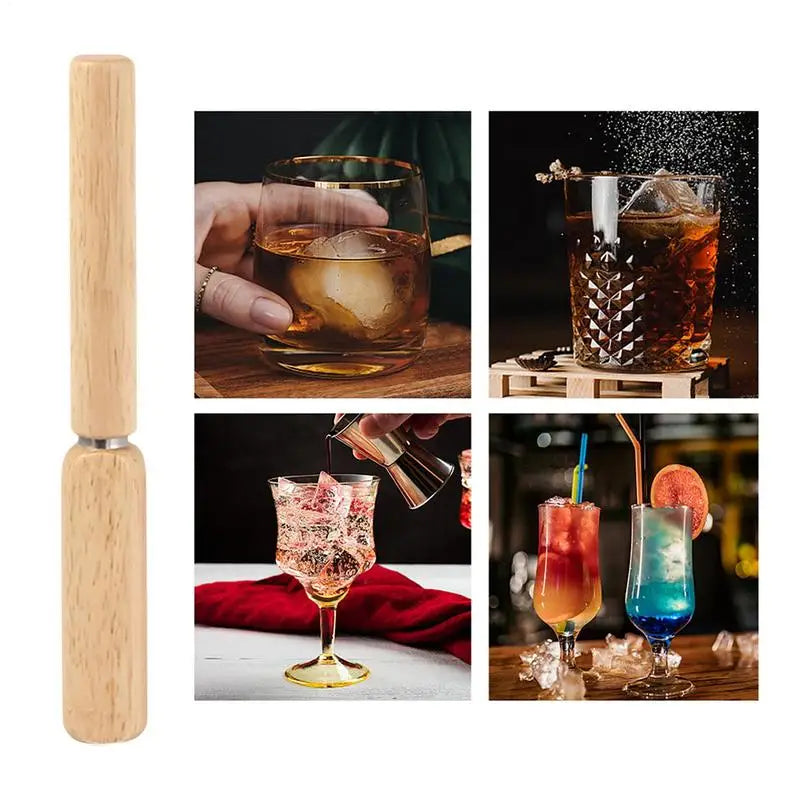 Stainless Steel Ice Pick with Wooden Handle | Bar Tool Bar Ice Tool Qst