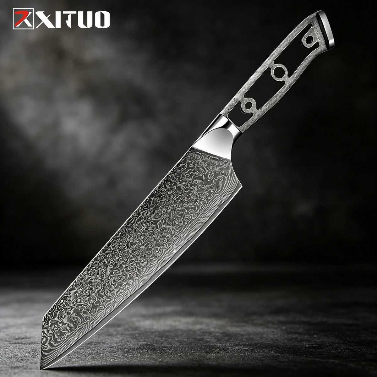 XITUO Damascus Steel Chef Knife Set 1-6 PCS – DIY Blank Blade Damascus Chef Knife Set Qst Kiritssuke Knife