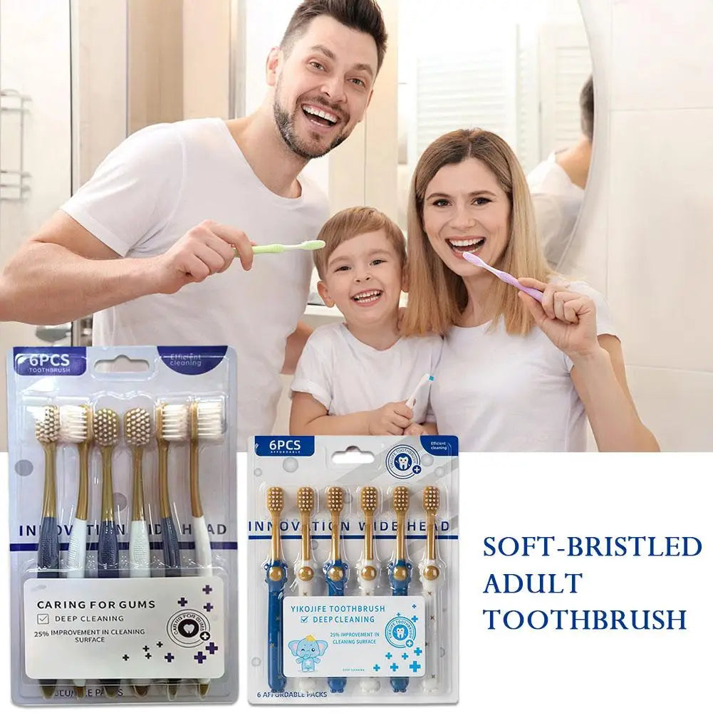 Soft Bristle Toothbrush – Gentle Plaque Removal for All Ages Manual Toothbrush Qme
