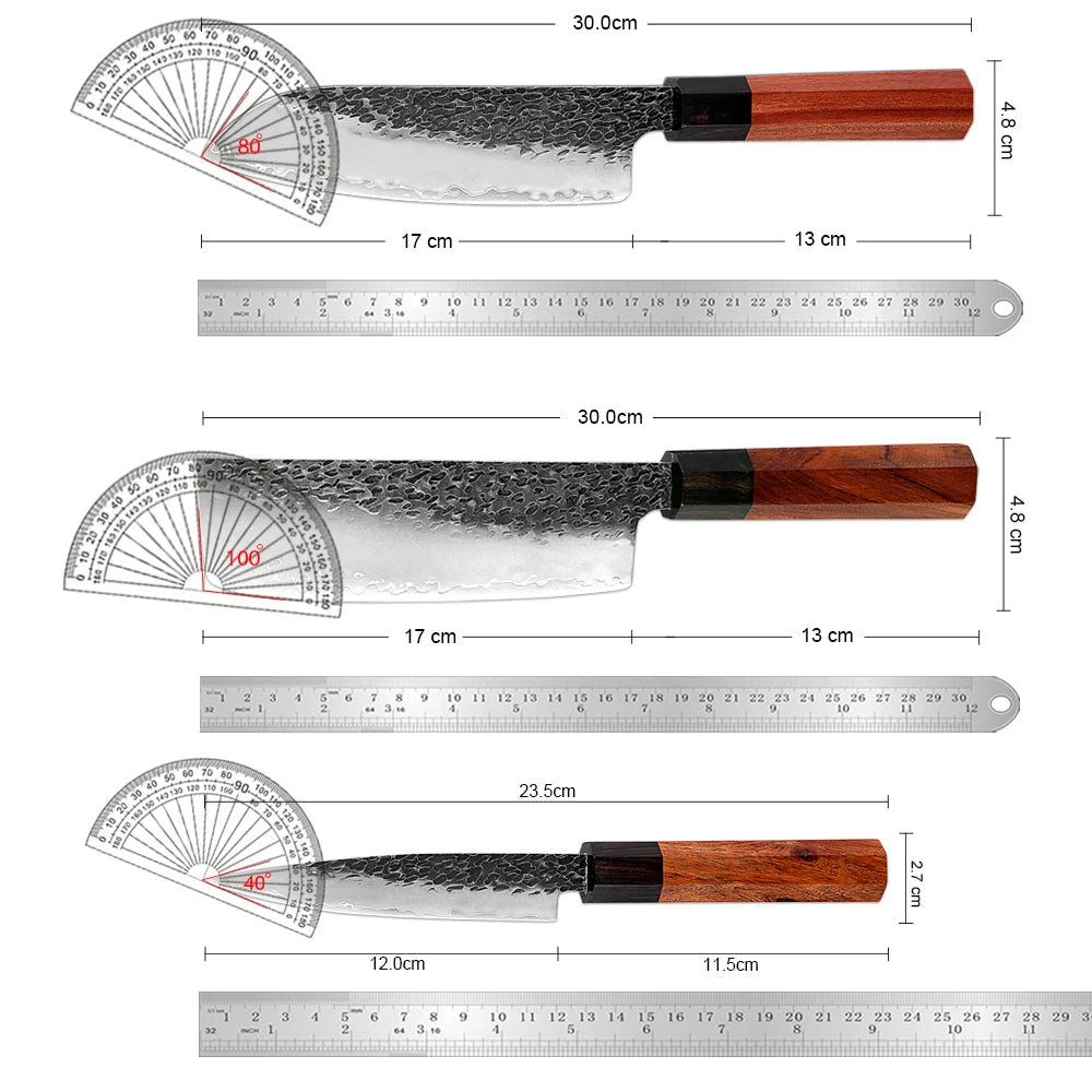 XITUO Kitchen Knife Set – Santoku, Nakiri & Utility Knives Kitchen Knife Set Qst
