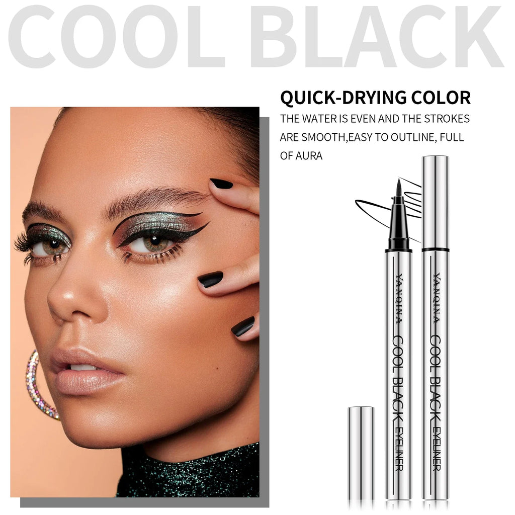 Qme Waterproof Liquid Eyeliner – Quick-Dry, Smudge-Proof Liquid Eyeliner Qme