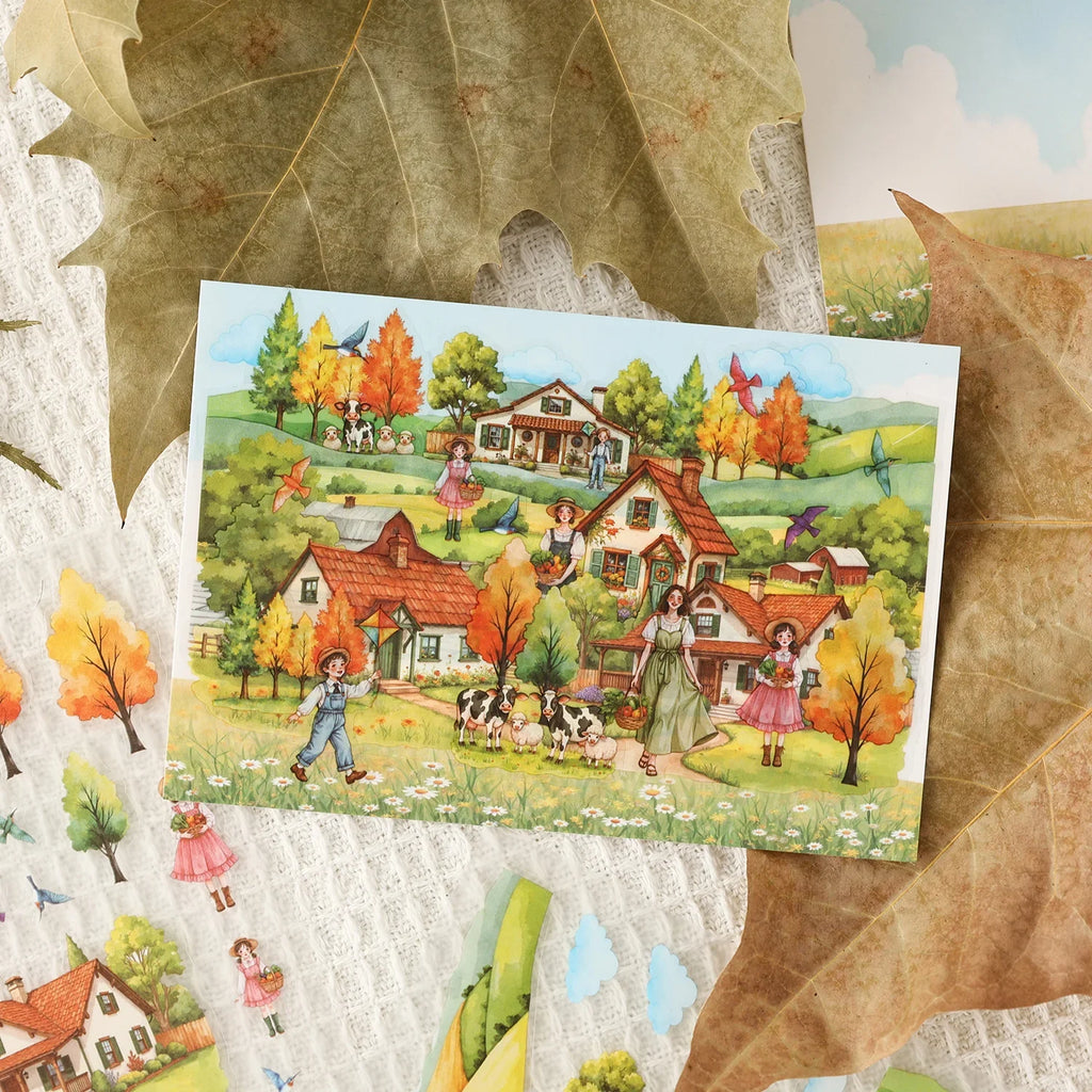 Seaside Castle Miniature Stickers – DIY Scrapbook & Journal Decor Decorative Stickers Qme