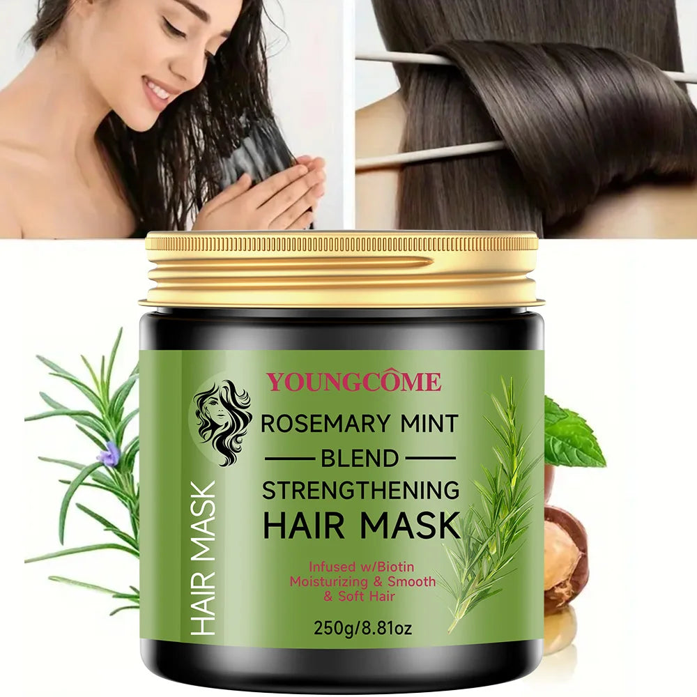 YOUNGCOME Rosemary Mint Hair Cream – Smooth, Frizz-Free & Moisturized Hair Conditioning Cream Qst