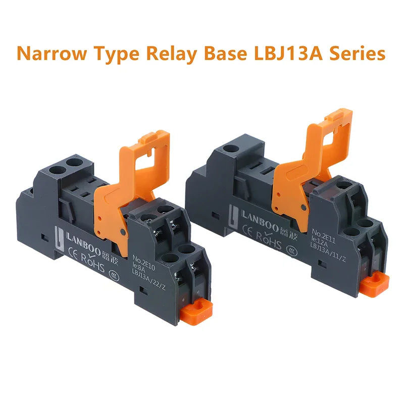LBJ13A Relay Base Socket 5-Pin 8-Pin DC12V DC24V | Qme Relay Base Socket Qme