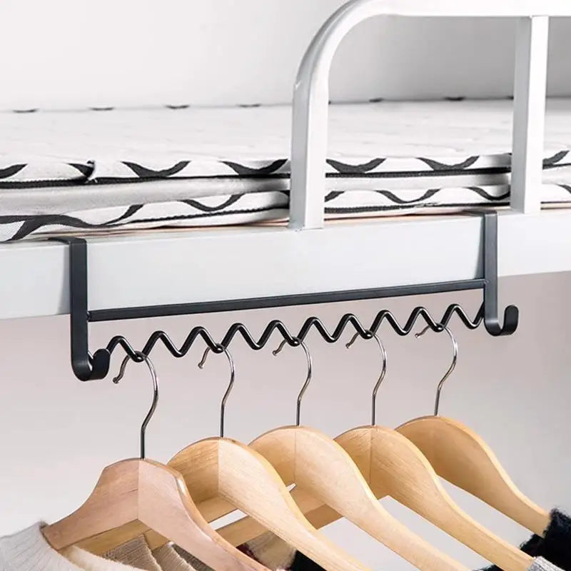 Horizontal Clothes Rack Hook – Steel Dorm Storage Organizer Clothes Rack Hook Qme