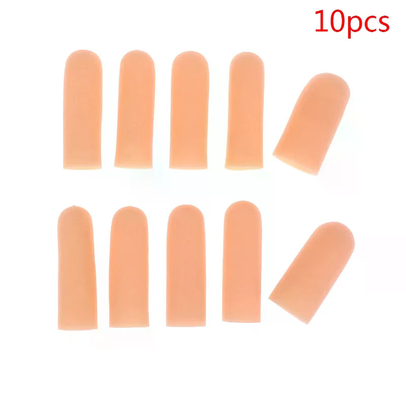 Silicone Gel Finger Protector Sleeves – Heat & Cut Guard 10 Pcs Finger Protector Sleeves Qme