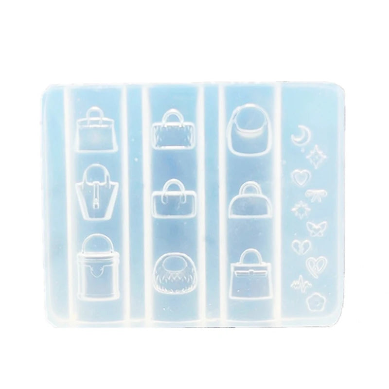 3D Cartoon Bag Silicone Nail Art Mold – DIY Nail Charms Nail Art Mold Qst