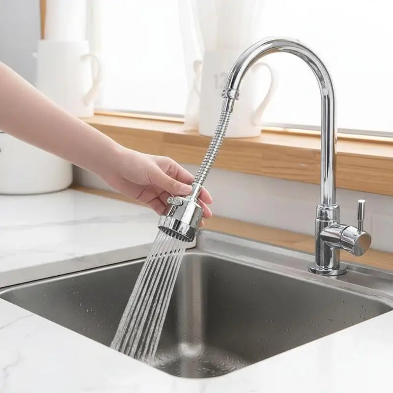 360° Rotating Tap Adapter – Anti-Splash Faucet Aerator Faucet Tap Adapter Qst