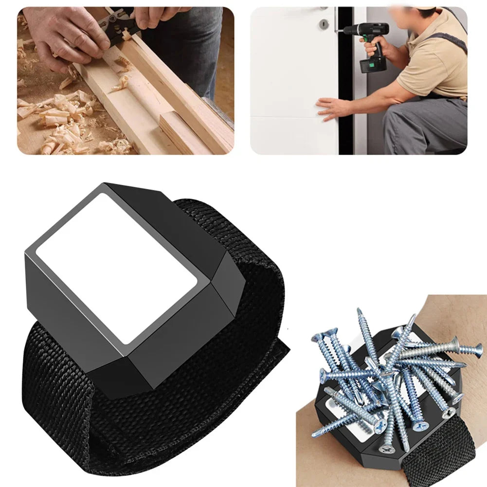 Magnetic Screw Holder Wristband – Adjustable Tool Belt Magnetic Tool Wristband Qme Default Title