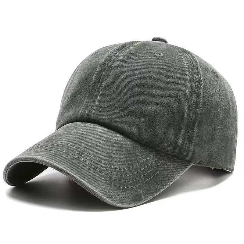 Washed Denim Baseball Cap – Unisex Vintage Hip Hop Hat Baseball Cap Qst black