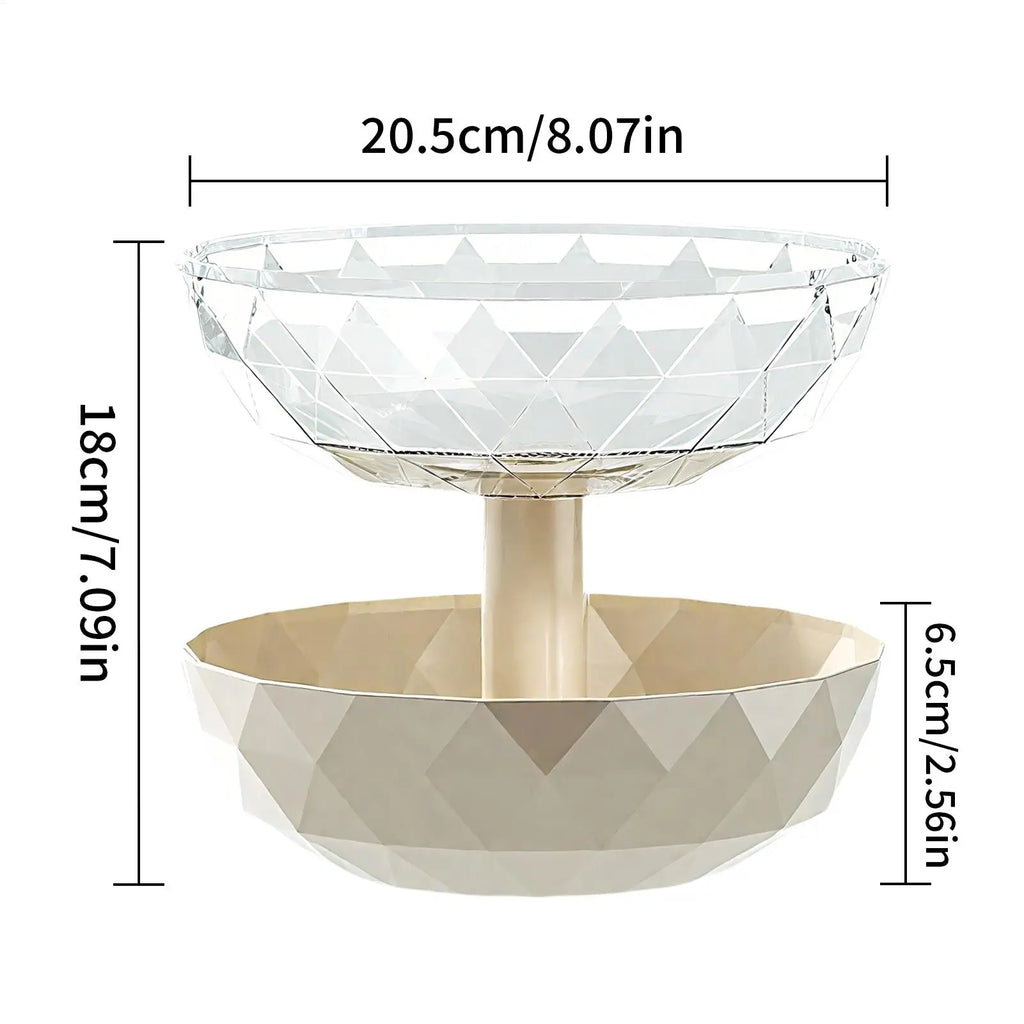 Pumpkin 2-Tier Snack Bowl Removable Lid Candy Server Tiered Candy Server Qme