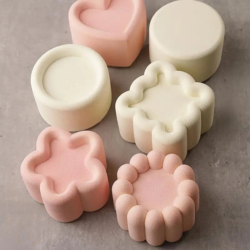 Silicone Molds – Flower Heart Star Square for Cake, Soap & Crafts Silicone Baking Mold Qst
