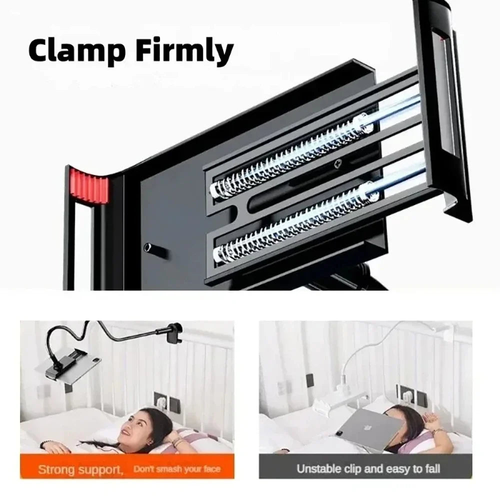 360° Gooseneck Phone & Tablet Stand – Flexible Lazy Bed Mount Gooseneck Phone Stand Qme