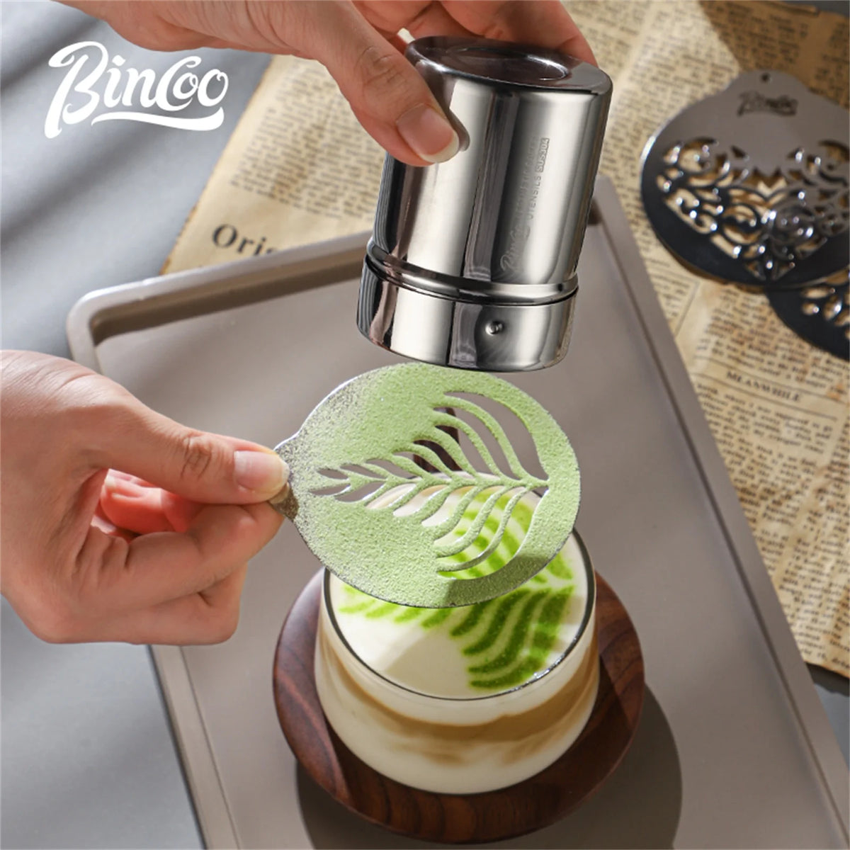 Bincoo Coffee Powder Spreader – Fine Mesh Stainless Steel Sieve Coffee Powder Sieve Qst