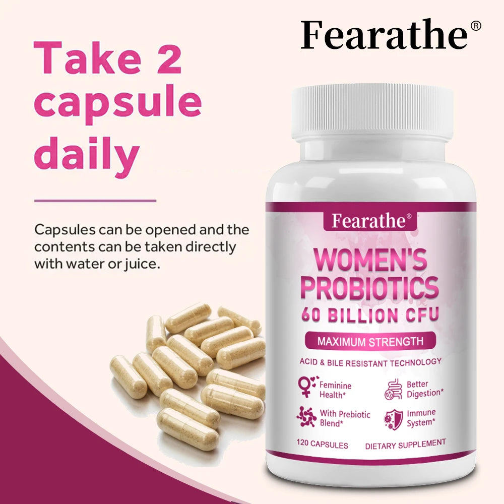 Women's Probiotic 60B CFUs – Digestive & Immune Support Probiotic Supplement Qst