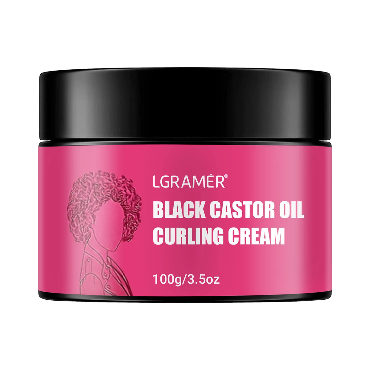 LGRAMÉR Black Castor Oil Curl Defining Anti-Frizz Cream 100g Curl Defining Cream Qst 100g