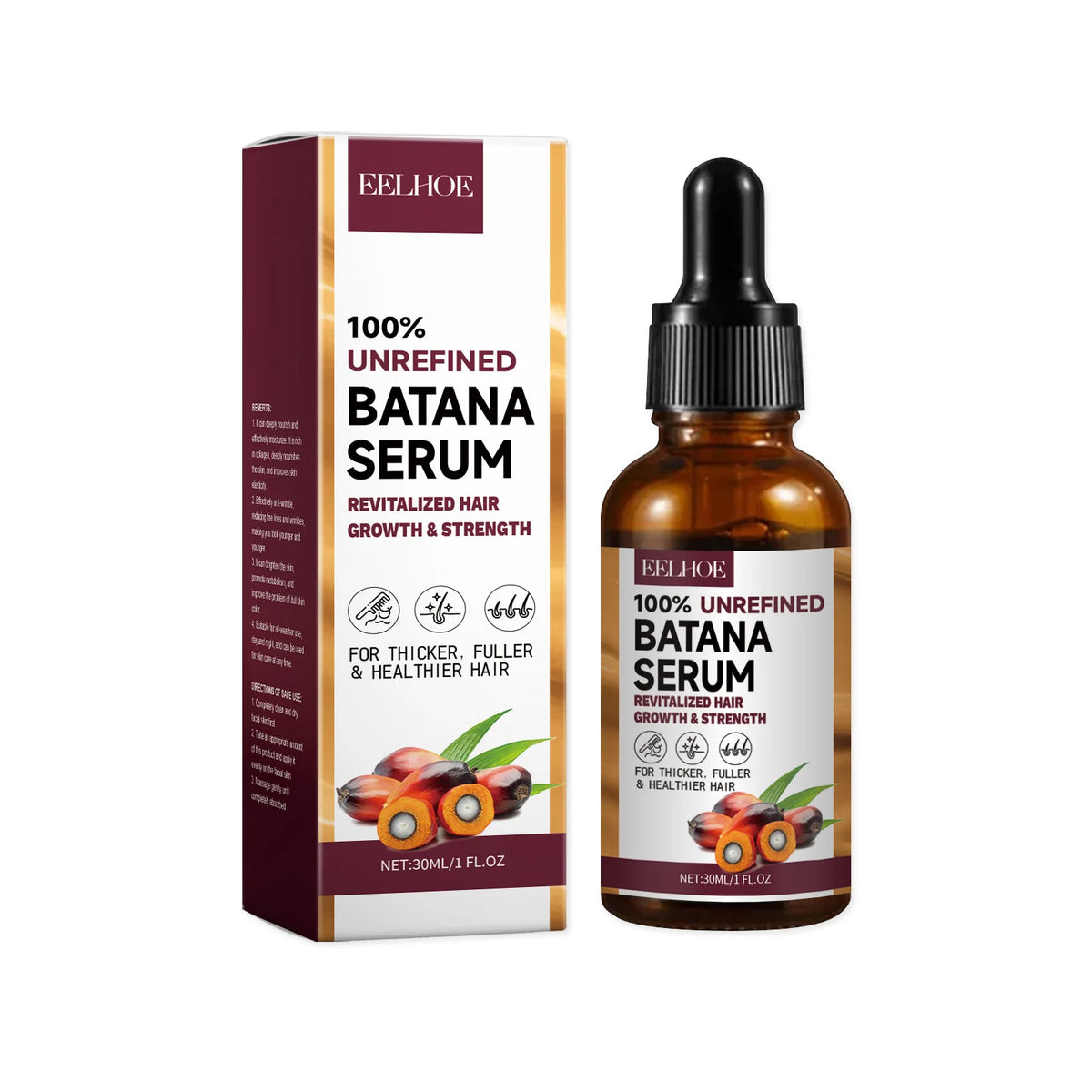 EELHOE Batana Oil Shampoo & Conditioner Hair Growth Kit Hair Growth Kit Qst Hair Oil