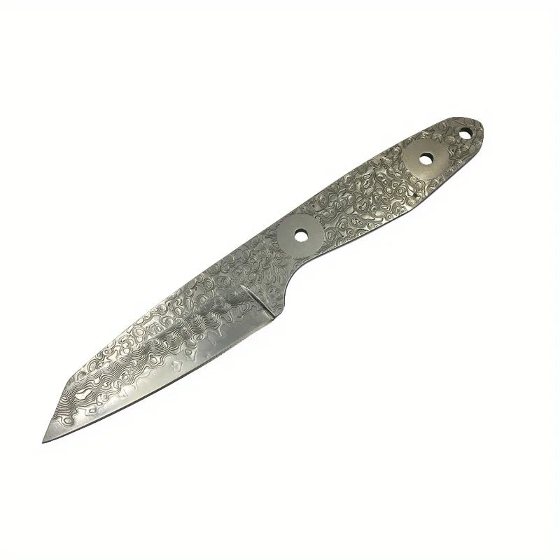 Swayboo VG10 Damascus Steel Knife Blank – DIY Fixed Blade Damascus Knife Blank Qst WHITE