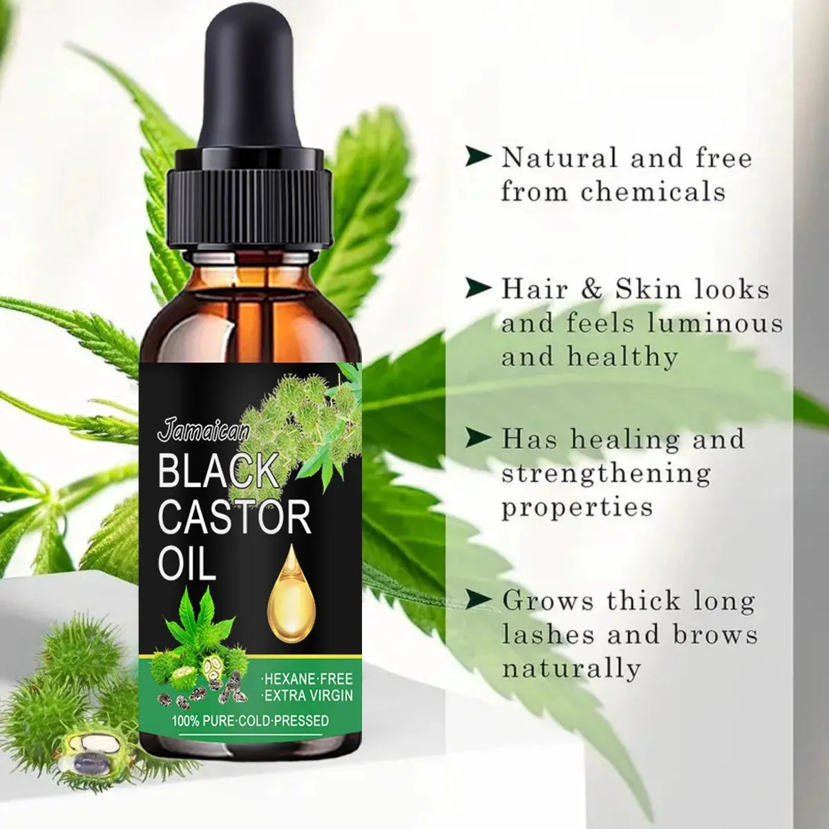 YOUNGCOME Organic Black Castor Oil – Hair & Skin 60ml Hair & Body Oil Qst