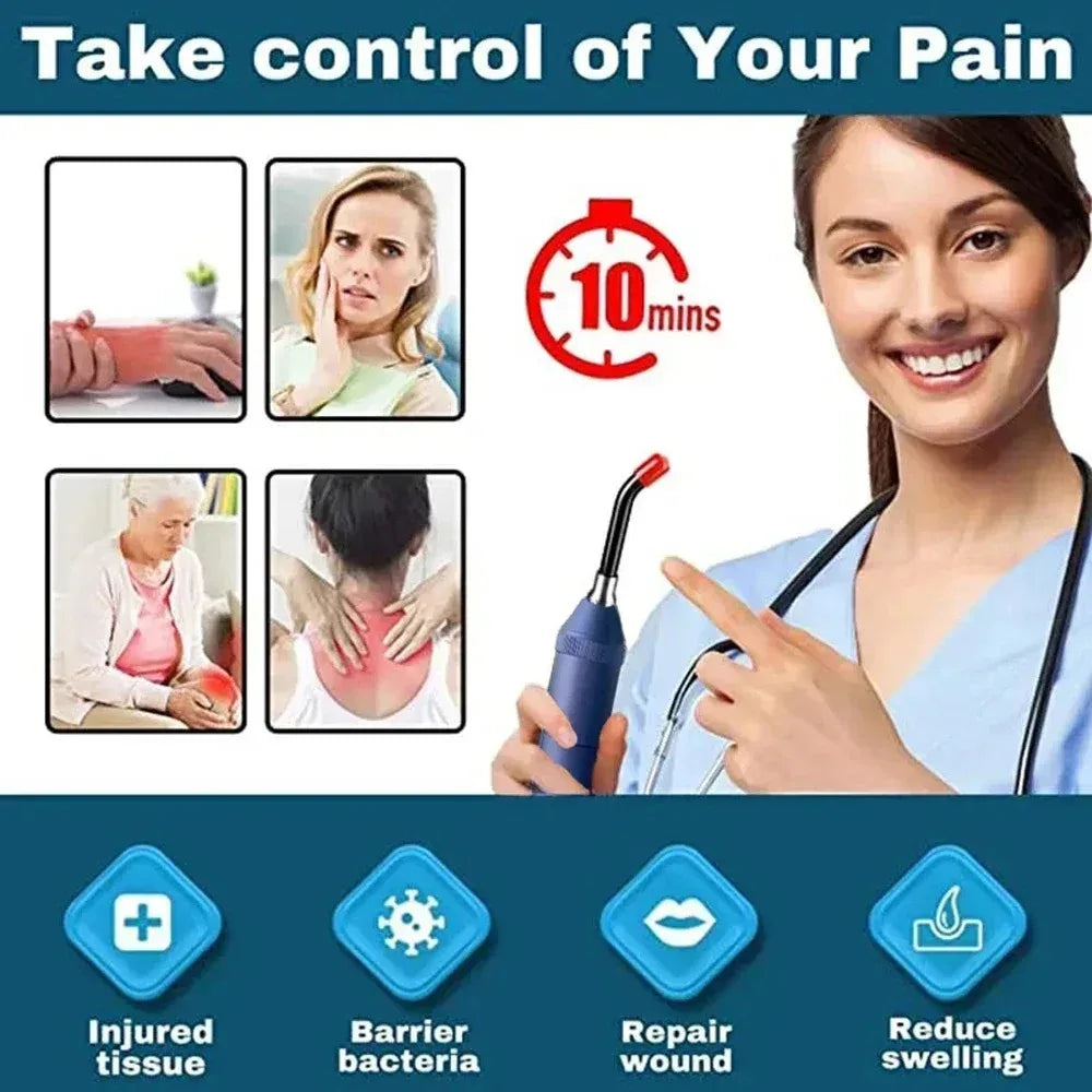 3-in-1 Red & Infrared Light Therapy Wand | Handheld LED Device Light Therapy Wand Qst