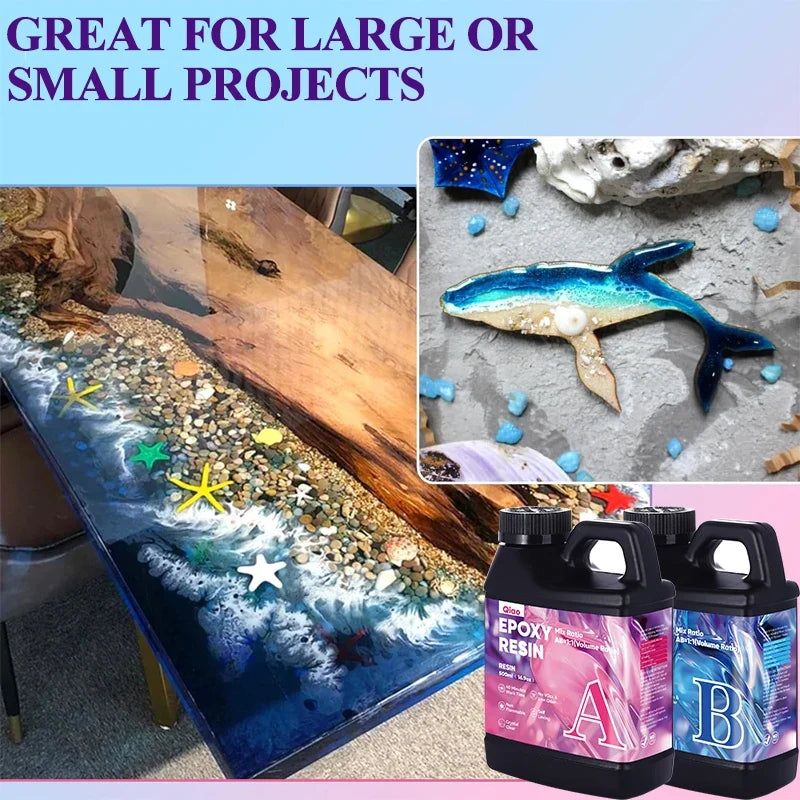 Clear Casting Epoxy Resin Kit – 1:1 Mix for Jewelry & DIY Art Epoxy Resin Kit Qme