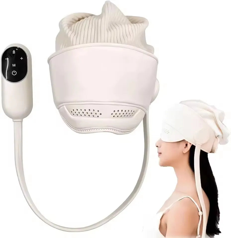 Graphene Head & Eye Massager – Air Pressure Hot Compress Head Eye Massager Qst With Cap