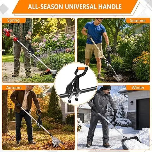 Ergonomic Non-Slip Shovel Handle Extension | Easy Install Shovel Handle Extension Qme