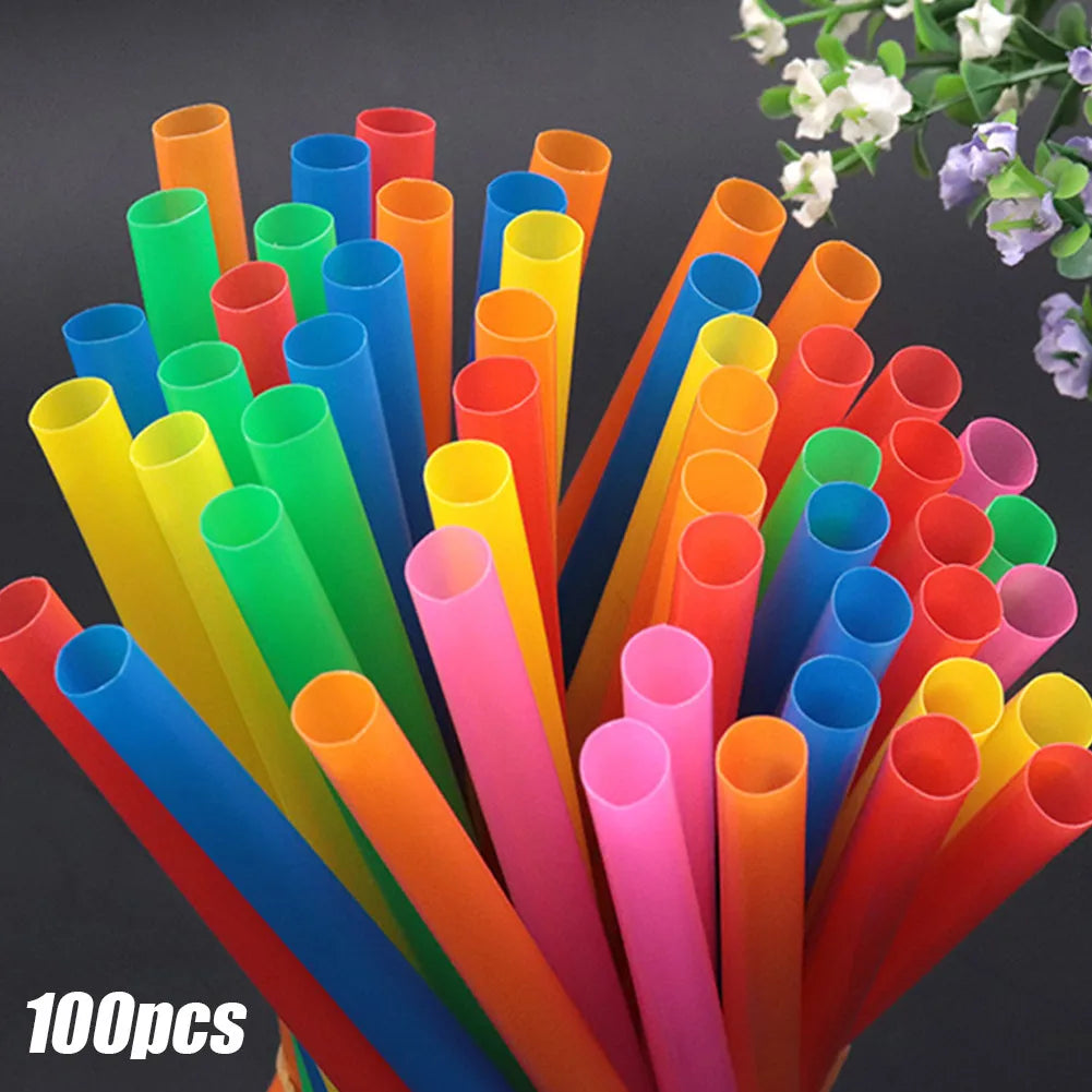 11mm Boba Straws 100 Pack – Thick Milkshake & Smoothie Straws Boba Drinking Straws Qme Default Title