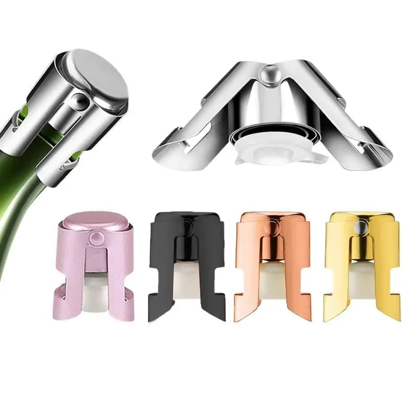 Stainless Steel Wine & Champagne Bottle Stopper Cork Plug Wine Bottle Stopper Qme