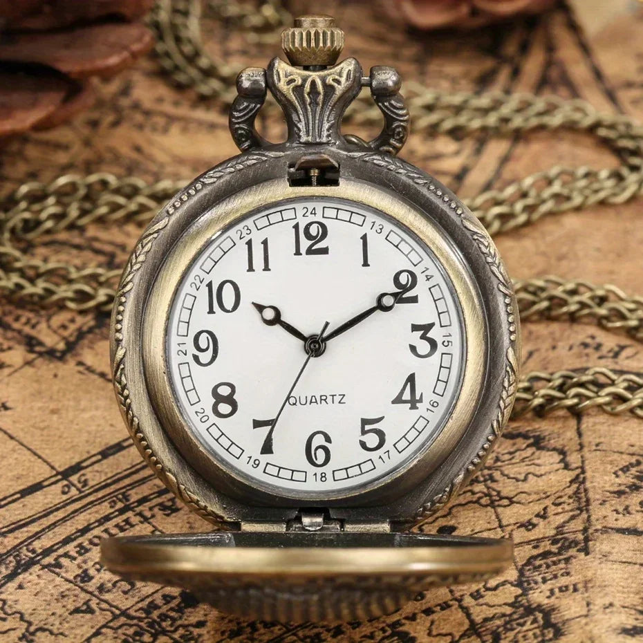 Tibetan Buddhist Temple Quartz Pocket Watch with Chain Pocket Watch Qme