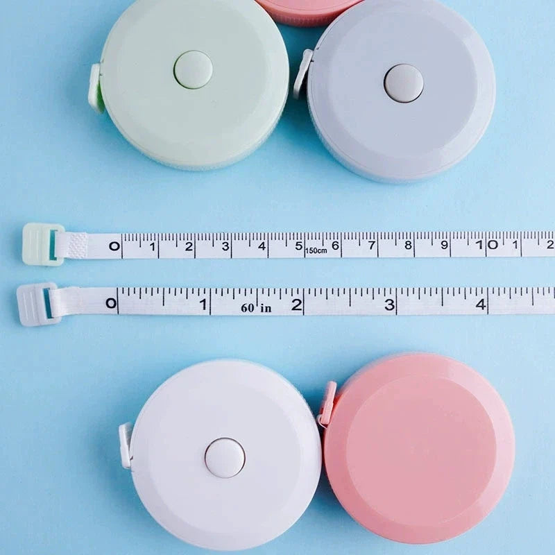 Portable Mini Soft Tape Measure – Auto-Retract, Dual Scale Retractable Tape Measure Qme