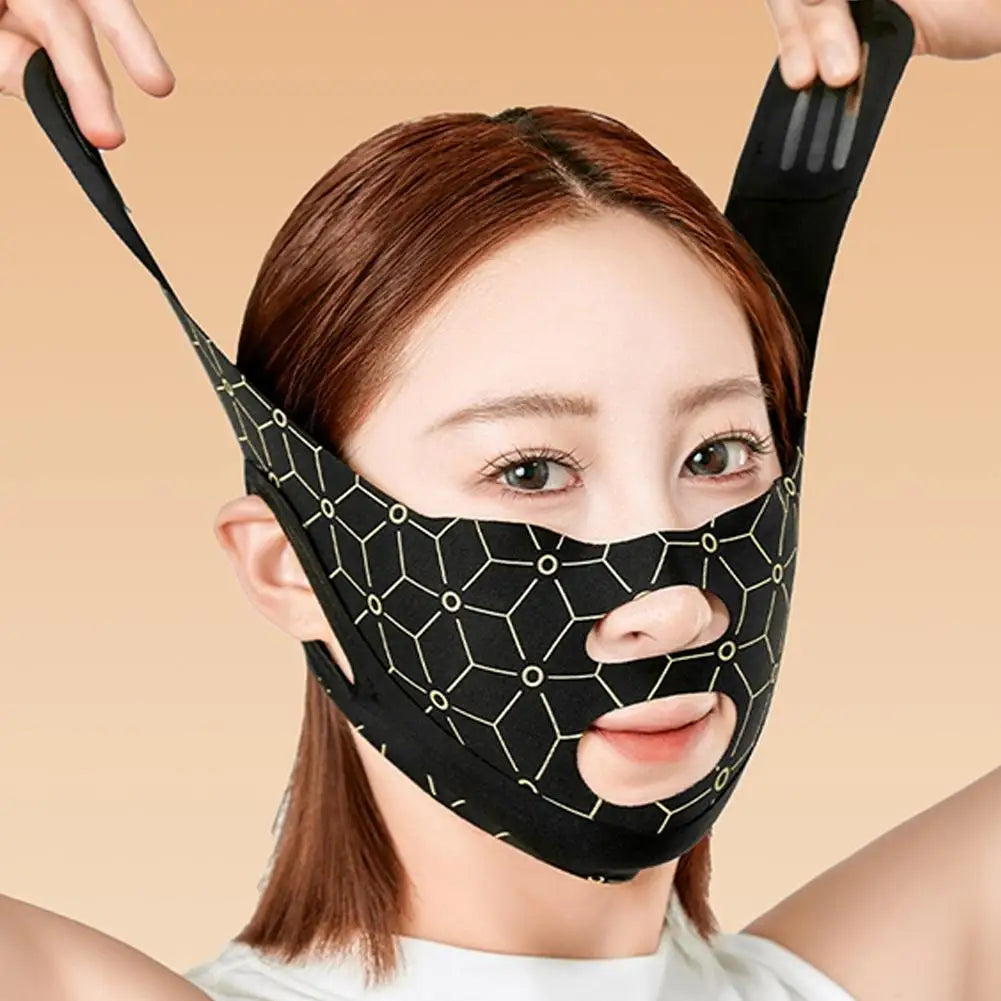 Face Lifting Chin Strap – Adjustable V-Line Toning Mask Face Contouring Strap Qme