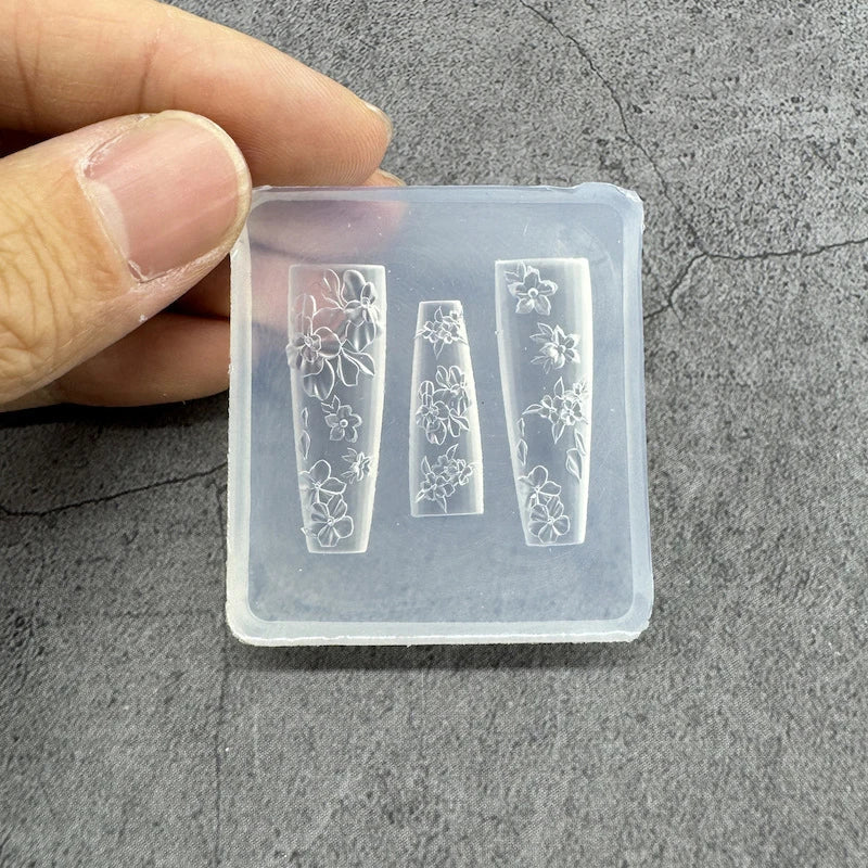 3D Silicone Lotus Leaf Nail Mold | DIY Nail Art Template Nail Art Mold Qme style 10