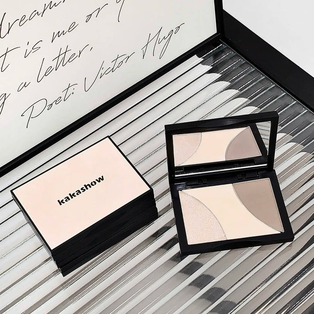 Kakashow 3-Color Contouring Palette – Highlight & Shadow Contouring Palette Qme