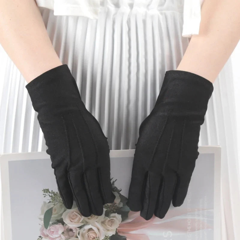 Elastic Formal Gloves – Honor Guard, Santa & Butler | Men & Women Formal Costume Gloves Qme