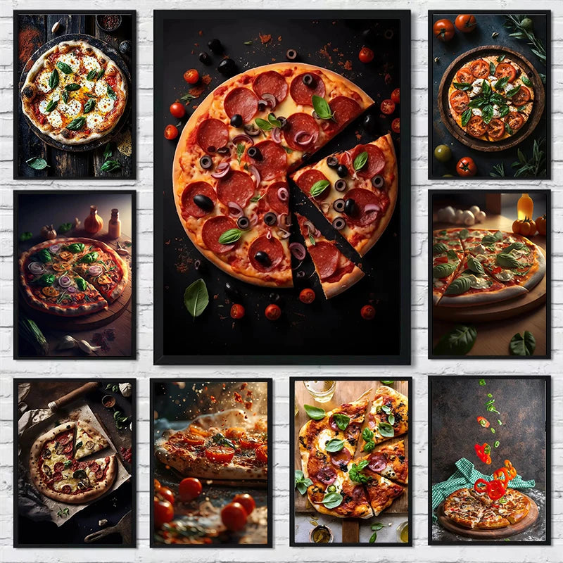 Pizza Wall Art Canvas Print – Kitchen & Home Décor Canvas Wall Art Qst