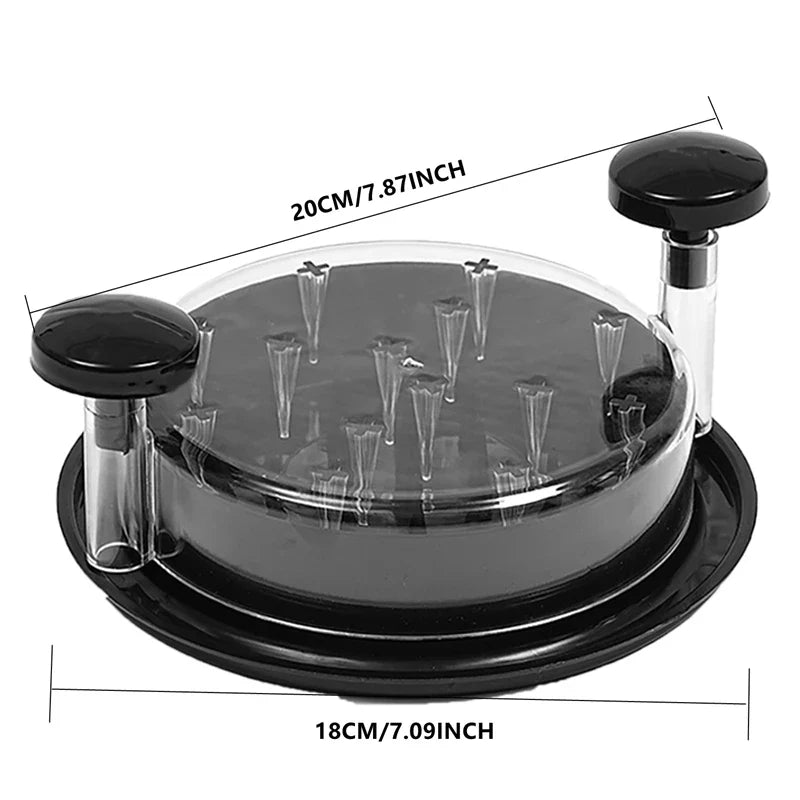 Large Meat Shredder Tool with Visible Lid – Chicken & Beef Meat Shredder Tool Qme Black