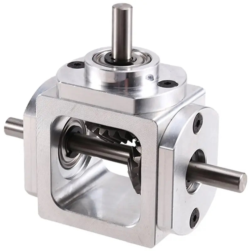 A02F-2X 90° Right Angle Bevel Gearbox – Aluminum, Single Shaft Right Angle Gearbox Qme