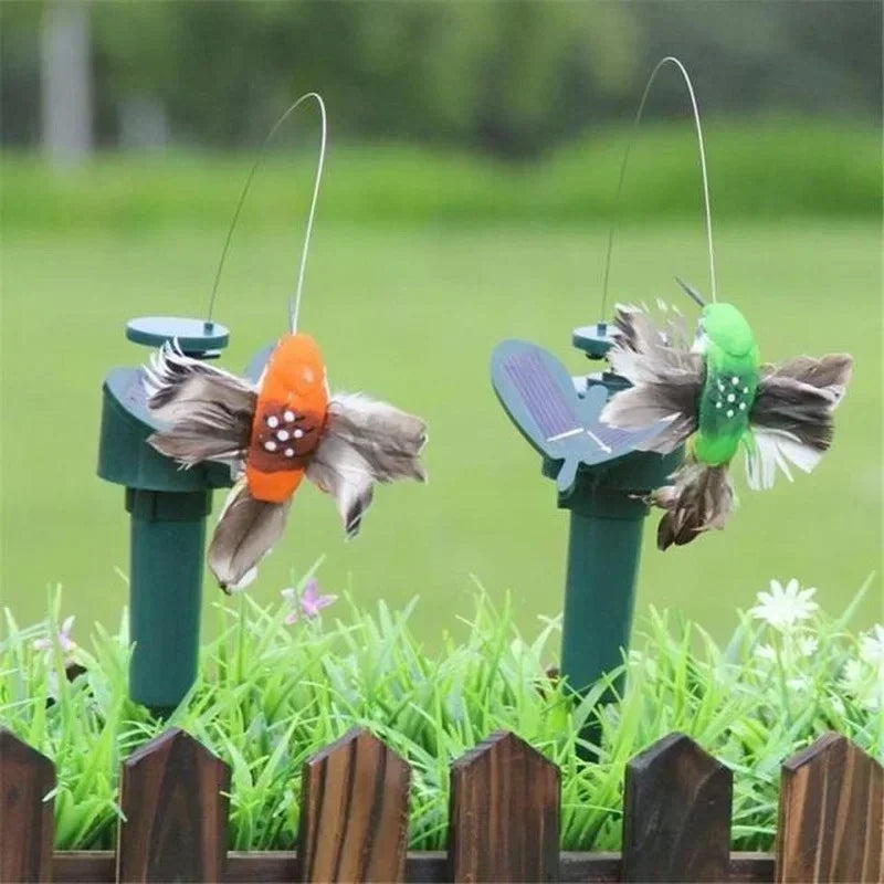 Solar Butterfly & Hummingbird Garden Stake Decoration Solar Garden Ornament Qme