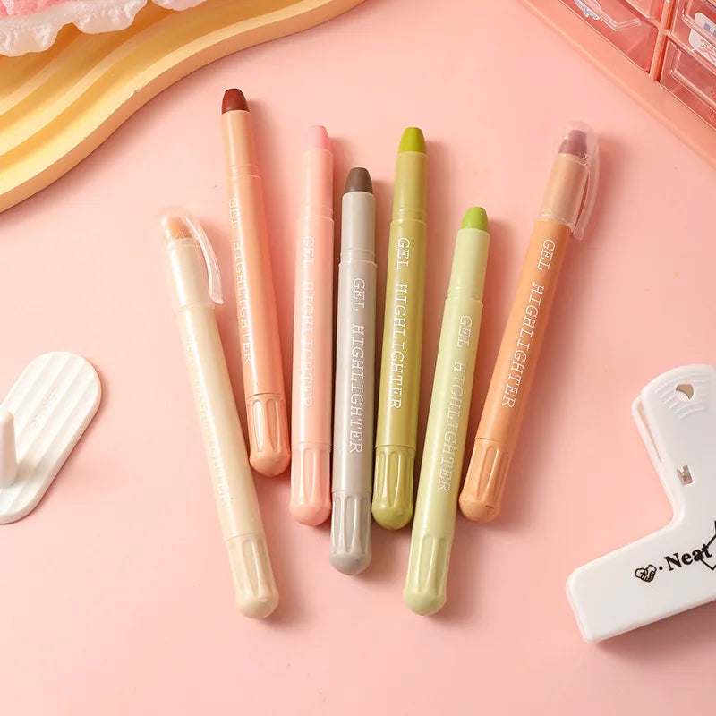 Bible Highlighters Morandi Colors Non-Bleeding Gel Pens – 8pc Set Gel Highlighter Set Qme
