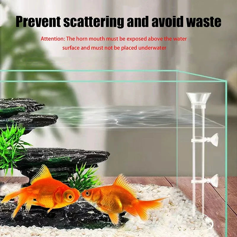 Aquarium Shrimp & Snail Feeder Tube Dish – Clear Acrylic Aquarium Feeder Dish Qme