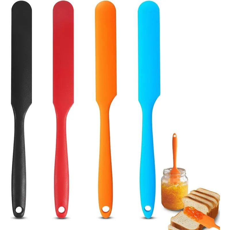 Silicone Long Spatula & Cream Knife – Non-Stick Cake Tool Baking Spatula Qme