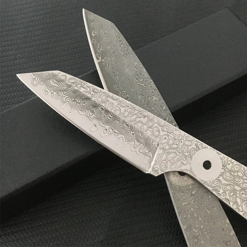 Swayboo VG10 Damascus Steel Knife Blank – DIY Fixed Blade Damascus Knife Blank Qst
