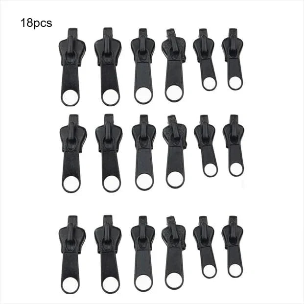 Universal Zipper Repair Kit – No-Sew Slider Replacement Zipper Repair Kit Qme 18pcs