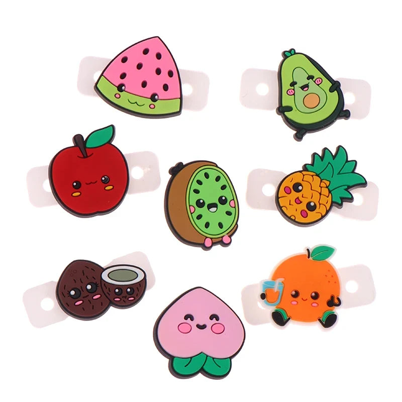 Cartoon Fruit Tennis Vibration Dampeners – 8-Pack Silicone Tennis Dampener Qme