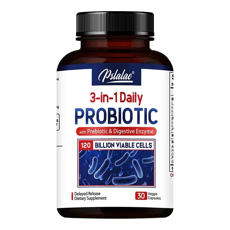 Probiotics Prebiotics & Digestive Enzymes – 120B CFU 32 Strains Probiotic Supplement Qst 30 Capsules