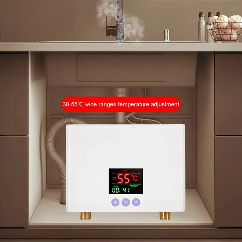 B15C 3KW Mini Tankless Electric Water Heater | LED Display Tankless Water Heater Qst