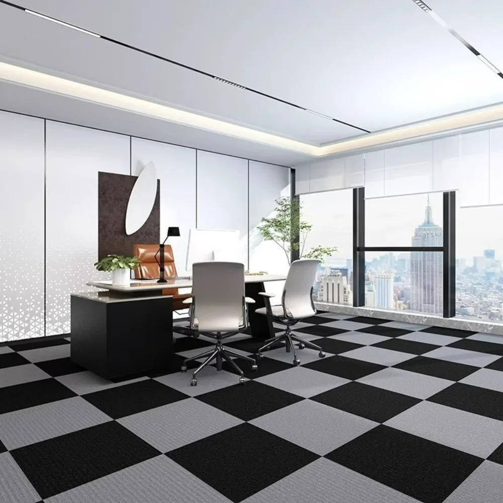 Self-Adhesive Area Rug Tiles | Thick Soundproof Carpet Squares Carpet Tiles Qme