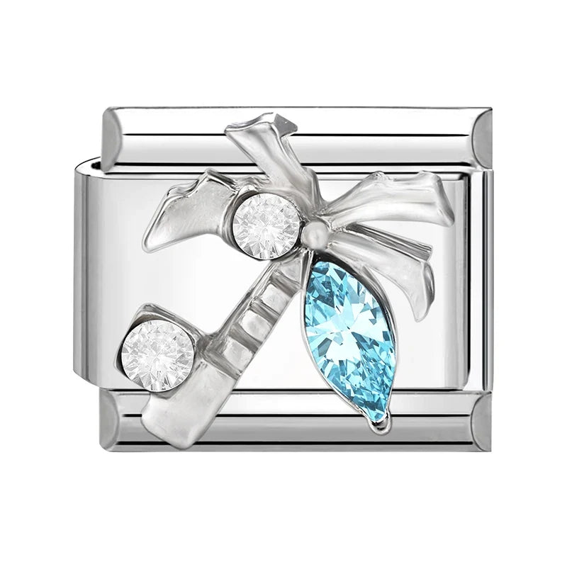 Zircon Stars Shell Butterfly Italian Charm Links – 39 Colors Italian Charm Links Qme Style 16
