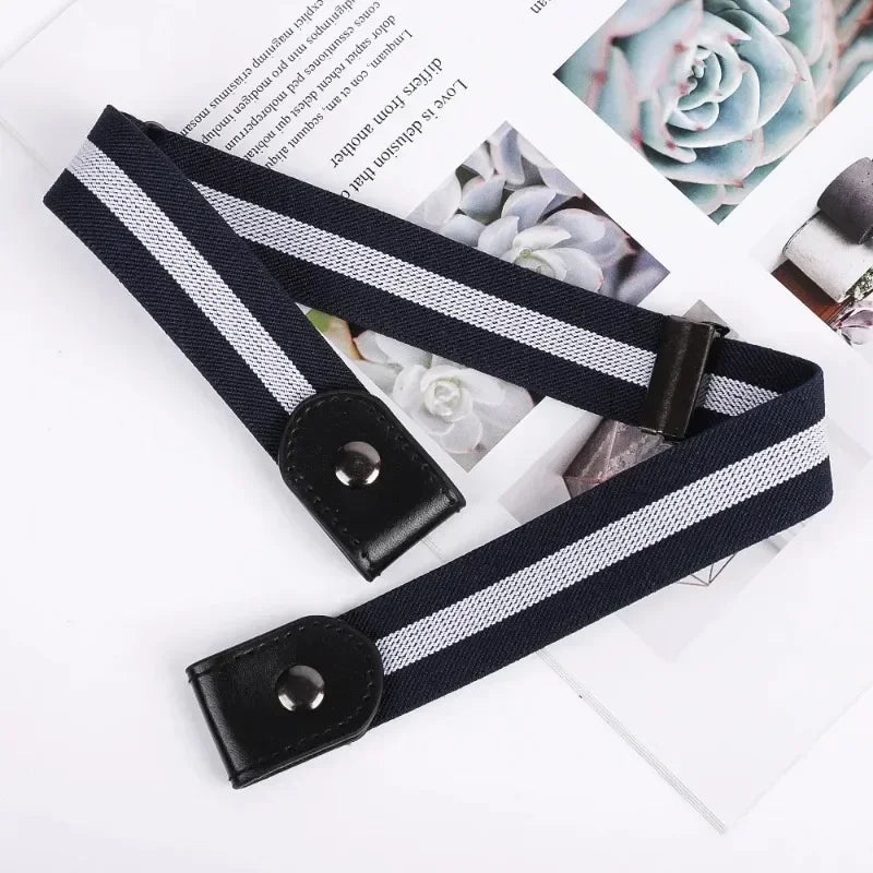 Canvas Elastic Buckle-Free Invisible Belt – Adjustable Unisex Elastic Invisible Belt Qme